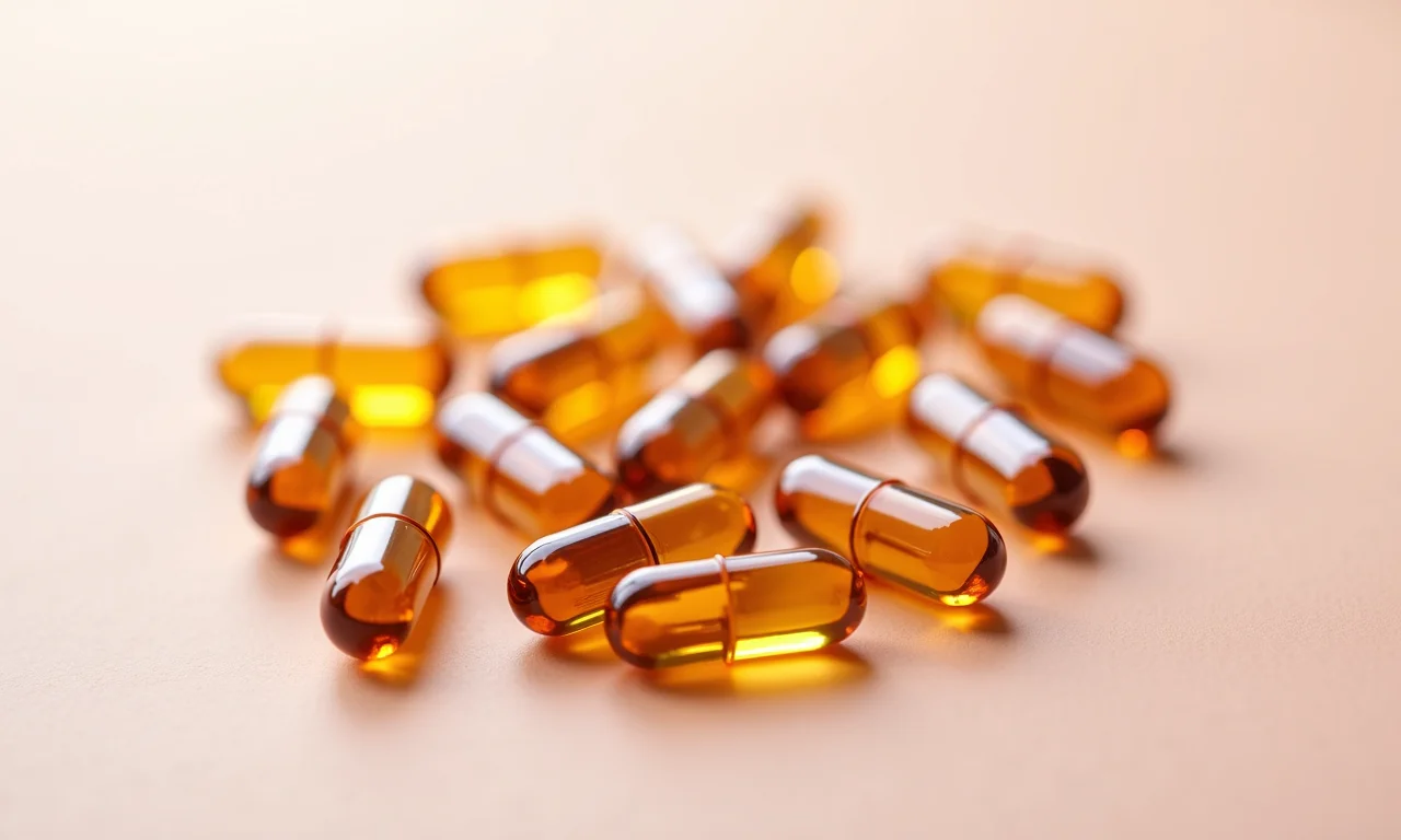 Cápsulas de ferro quelato destacando a absorção otimizada.