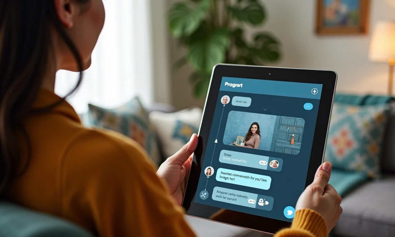 Cliente interagindo com chatbot de IA para recomendações personalizadas.