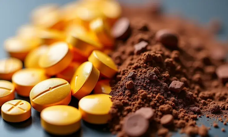 Comparação visual de sulfato ferroso e ferro quelato.