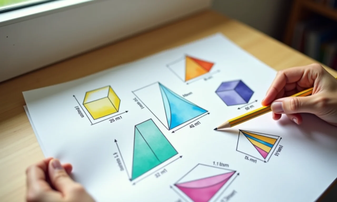 Diagrama ilustrativo do cálculo do volume de um prisma.