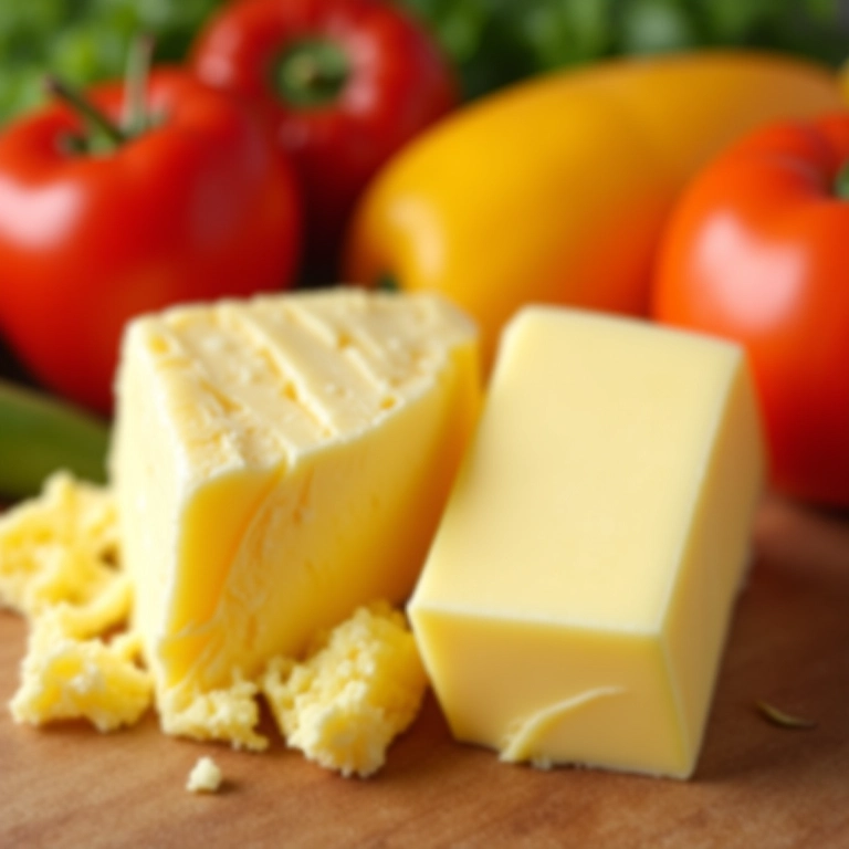 Diferenças de vitaminas entre manteiga e margarina.