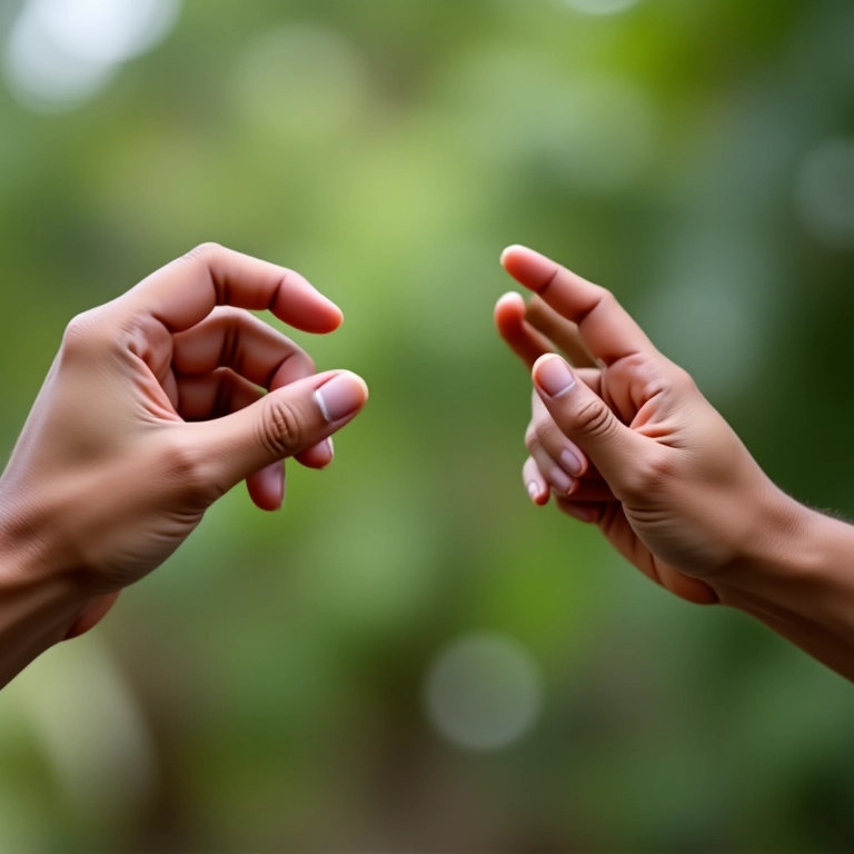Duas mãos, uma confiante e outra hesitante, representando dolo e culpa.