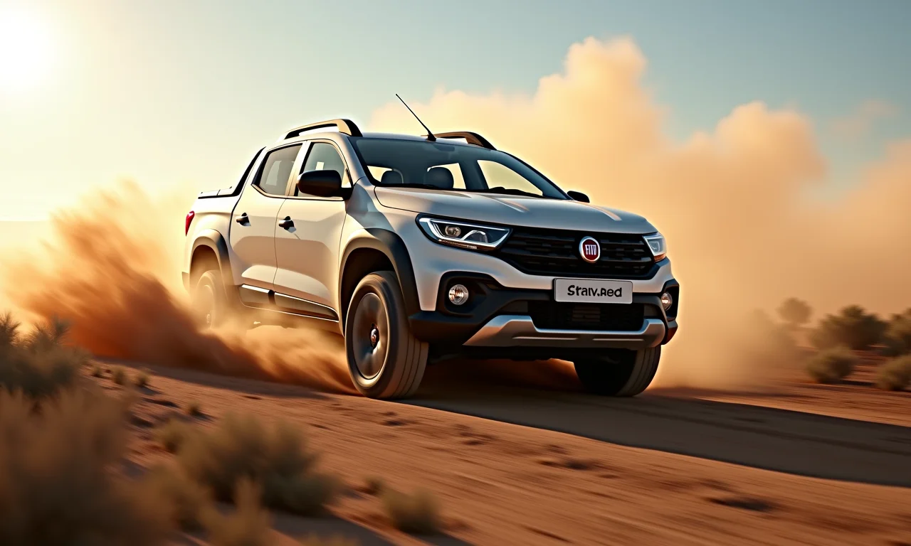 Fiat Strada Volcano em teste de desempenho off-road.