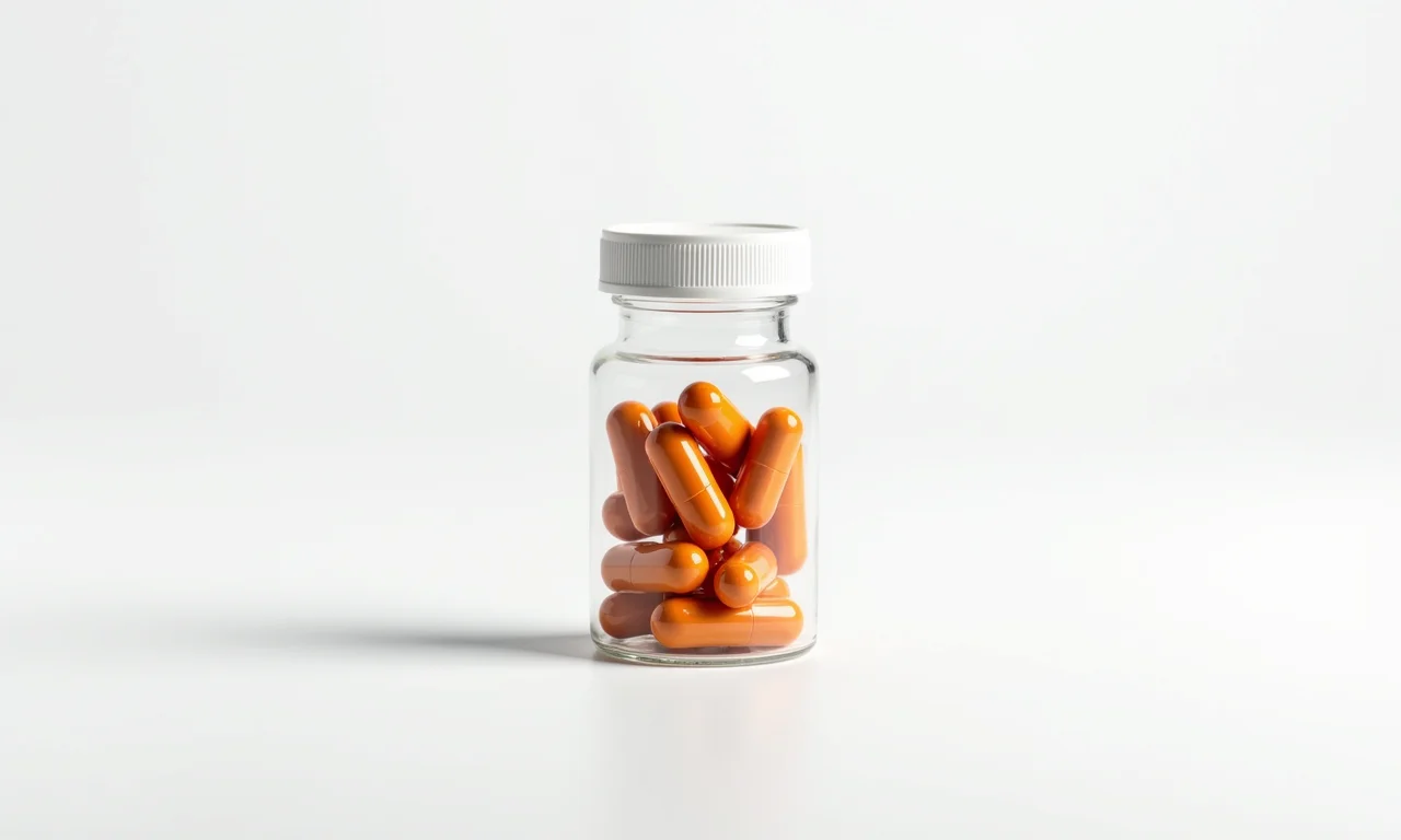 Frasco de sulfato ferroso, a opção mais comum.