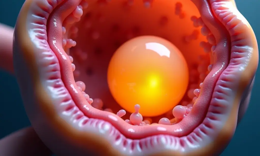 Qual A Diferença Entre Fecundação Interna E Externa? Ilustração macro da fertilização interna: espermatozoide fertilizando um óvulo.