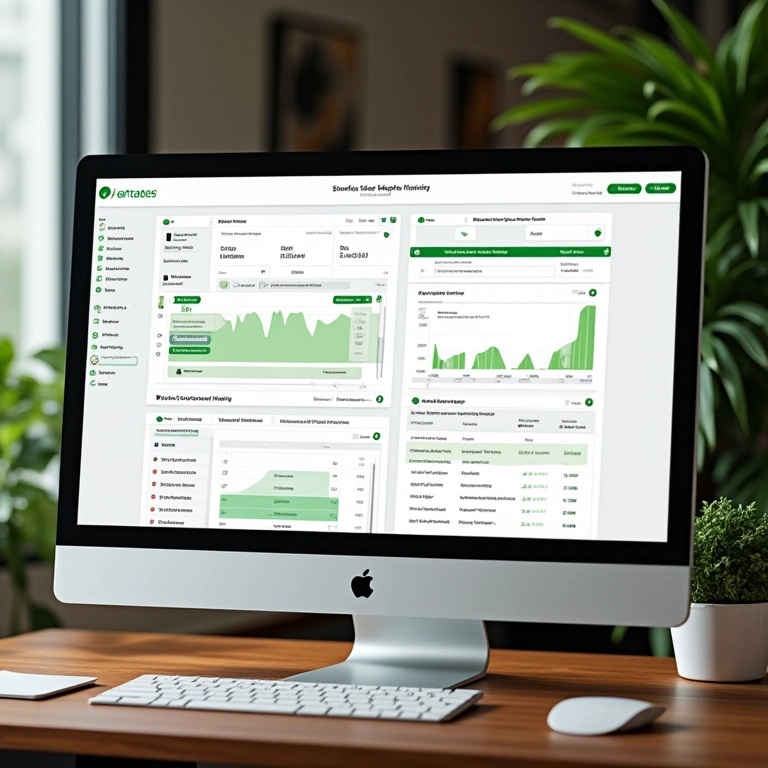 Interface do Airtable exibindo diferentes visões personalizadas dos dados.