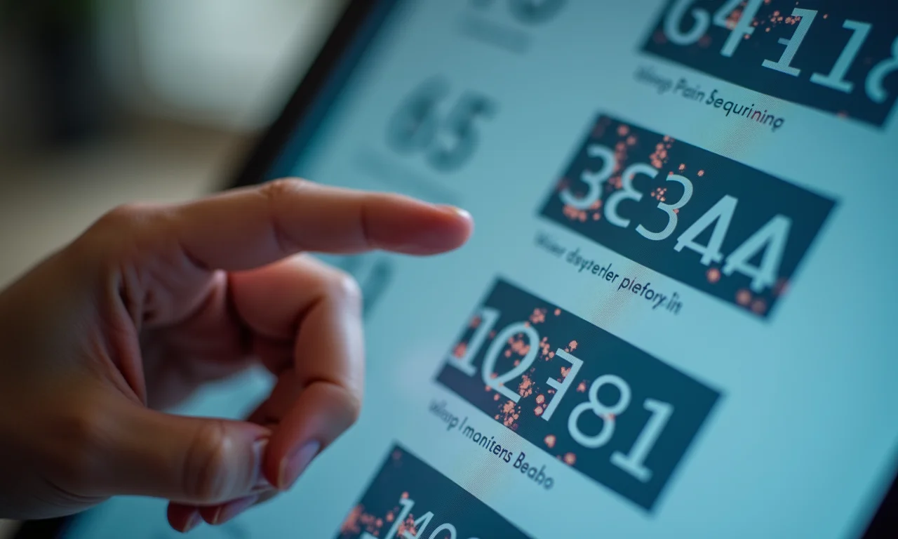 Mão formatando números em software de planilha.