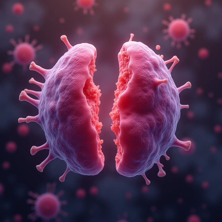 Mitose no crescimento e reparo tecidual.