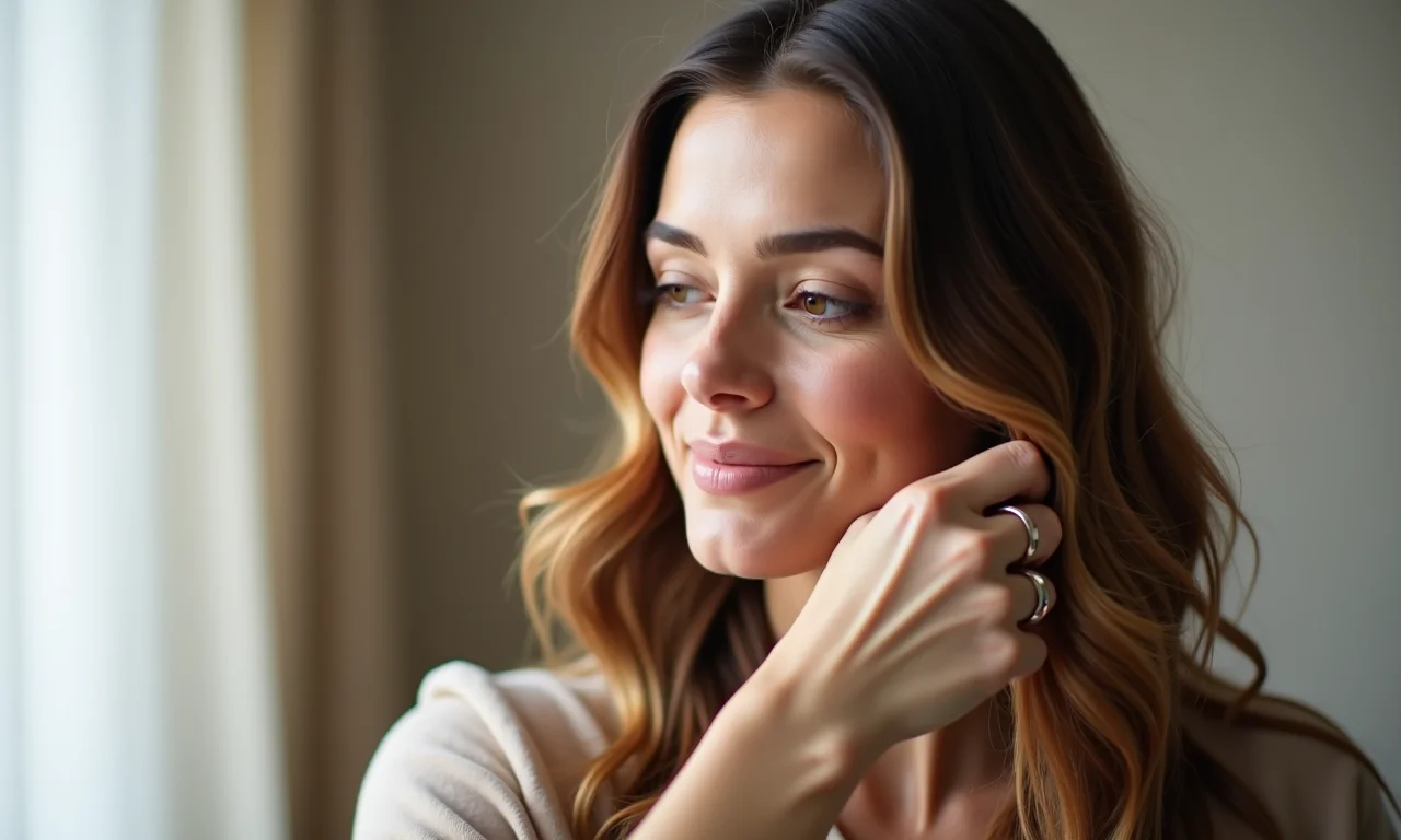 Mulher aplicando tonalizante em casa, demonstrando como o produto age nos cabelos.