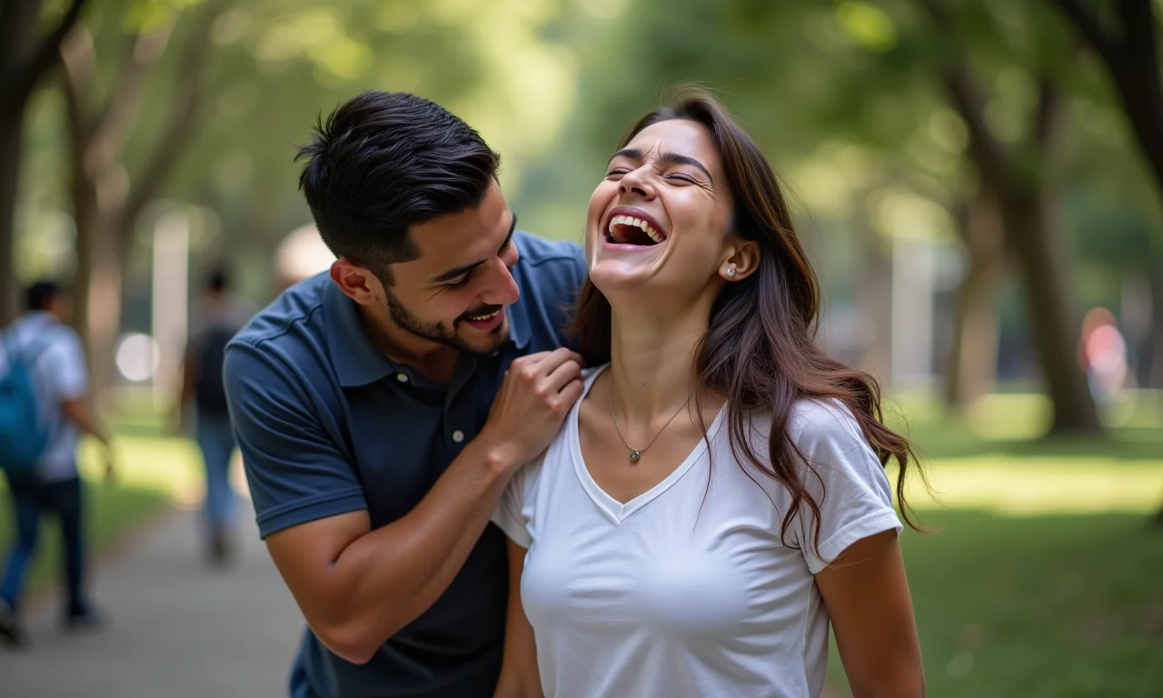 Mulher tendo convulsão epiléptica sendo amparada.