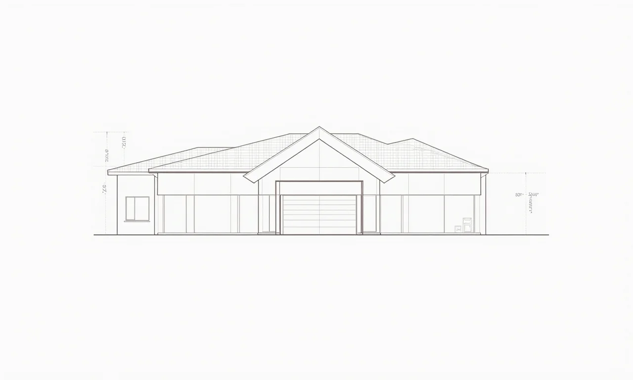 Planta arquitetônica com dimensões de largura e comprimento marcadas.