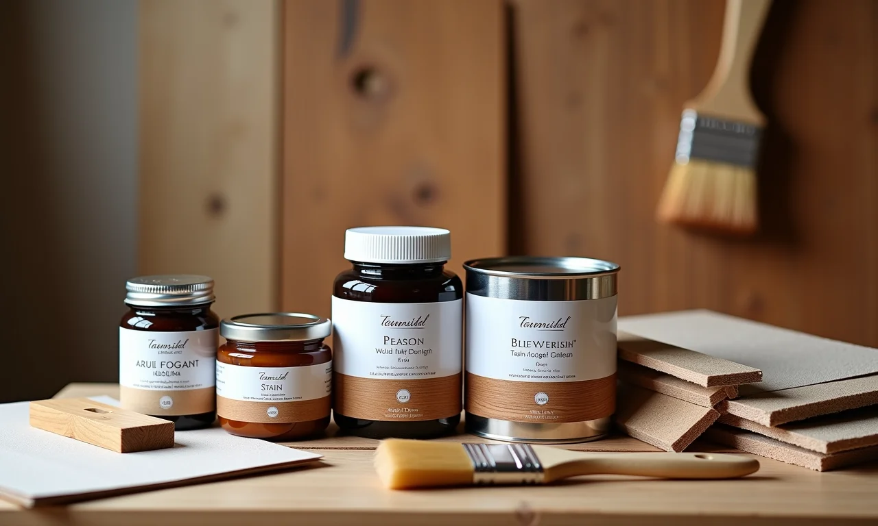 Produtos para acabamento de beliche de madeira.