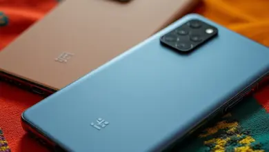 Smartphones Xiaomi e Redmi lado a lado sobre tecido colorido brasileiro.