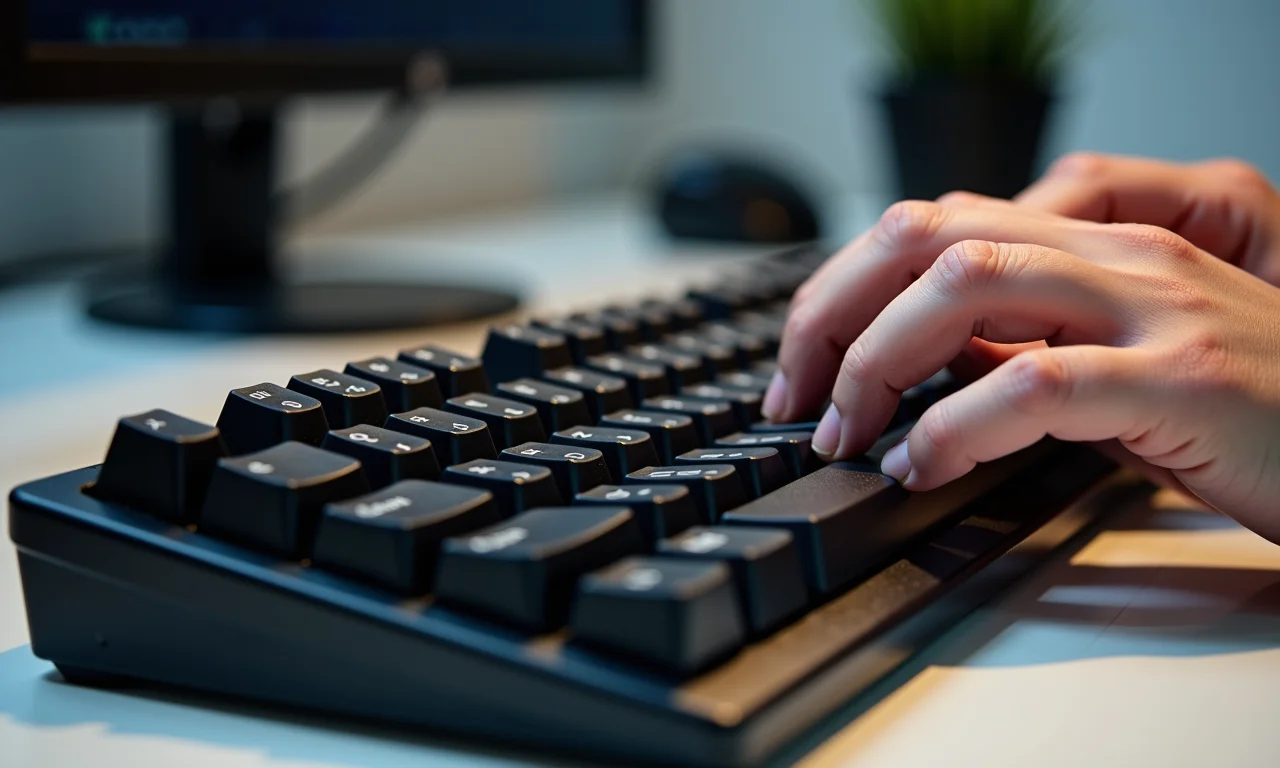 Teclado mecânico usado ao lado de um teclado de membrana novo.