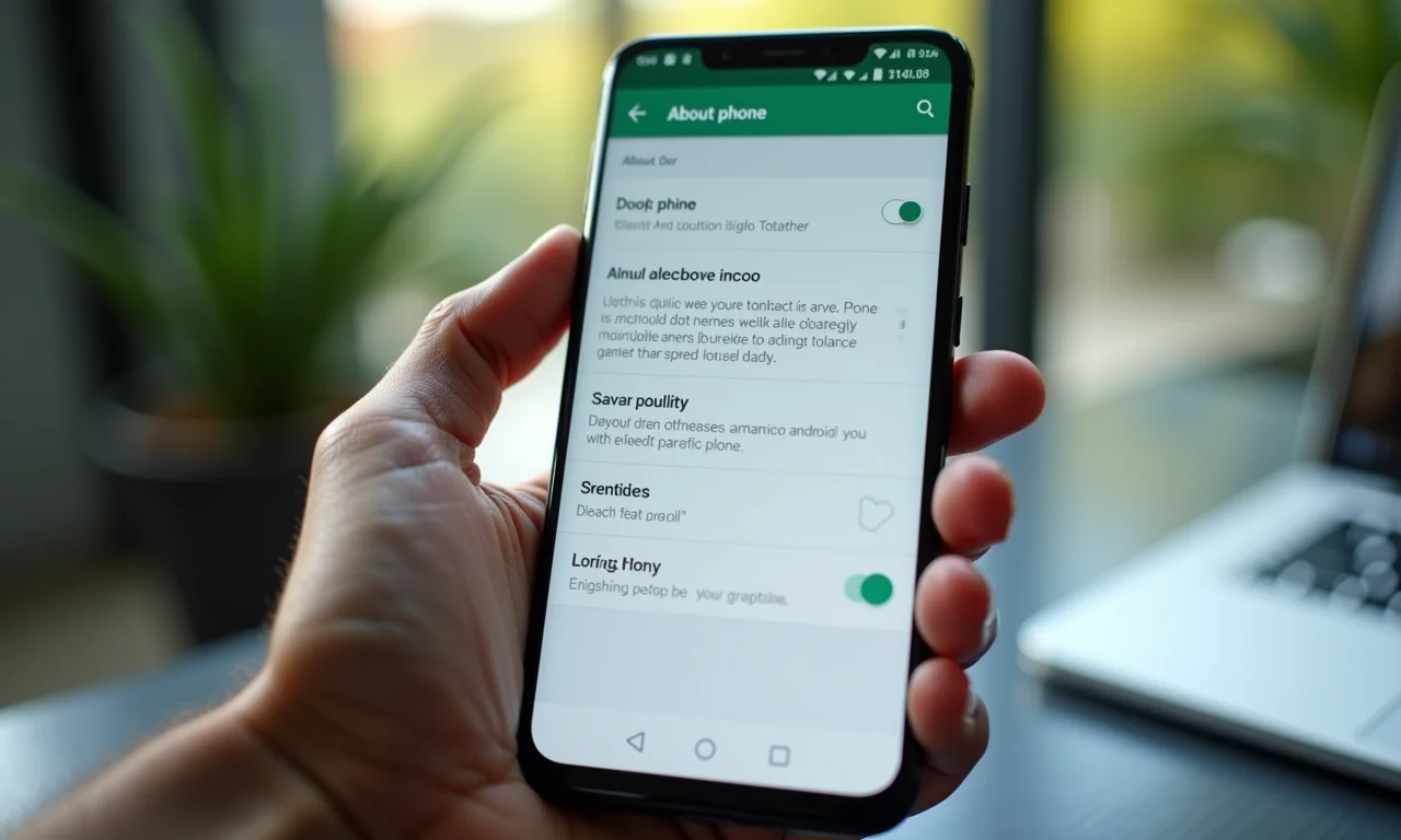 Tela de smartphone mostrando como verificar a versão do Android.