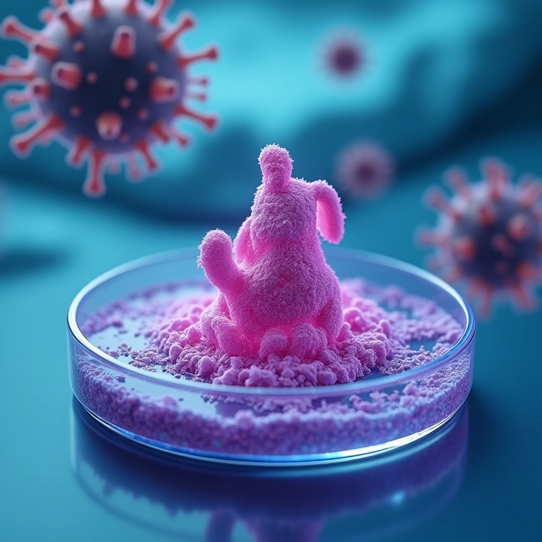 Timelapse da aparição do anticorpo IgM em uma placa de petri após exposição viral.