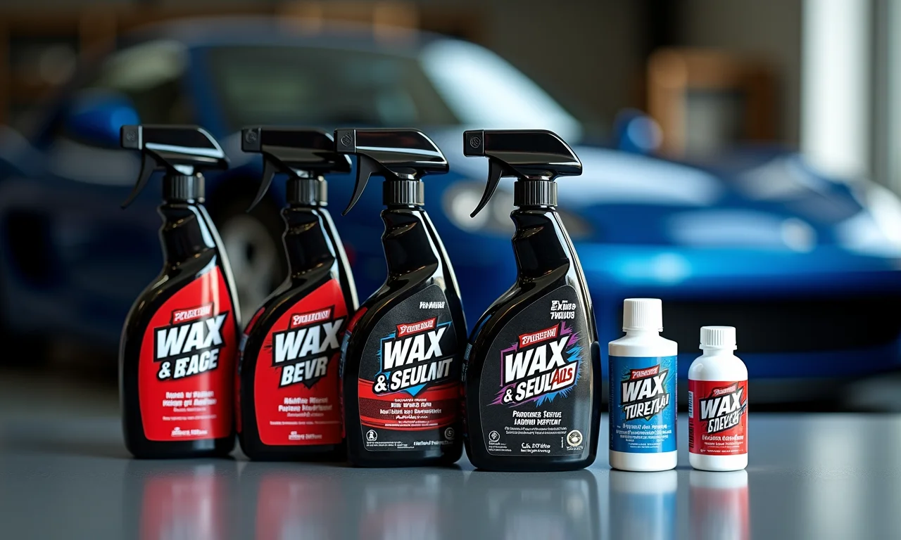 Variedade de produtos para cristalização automotiva.