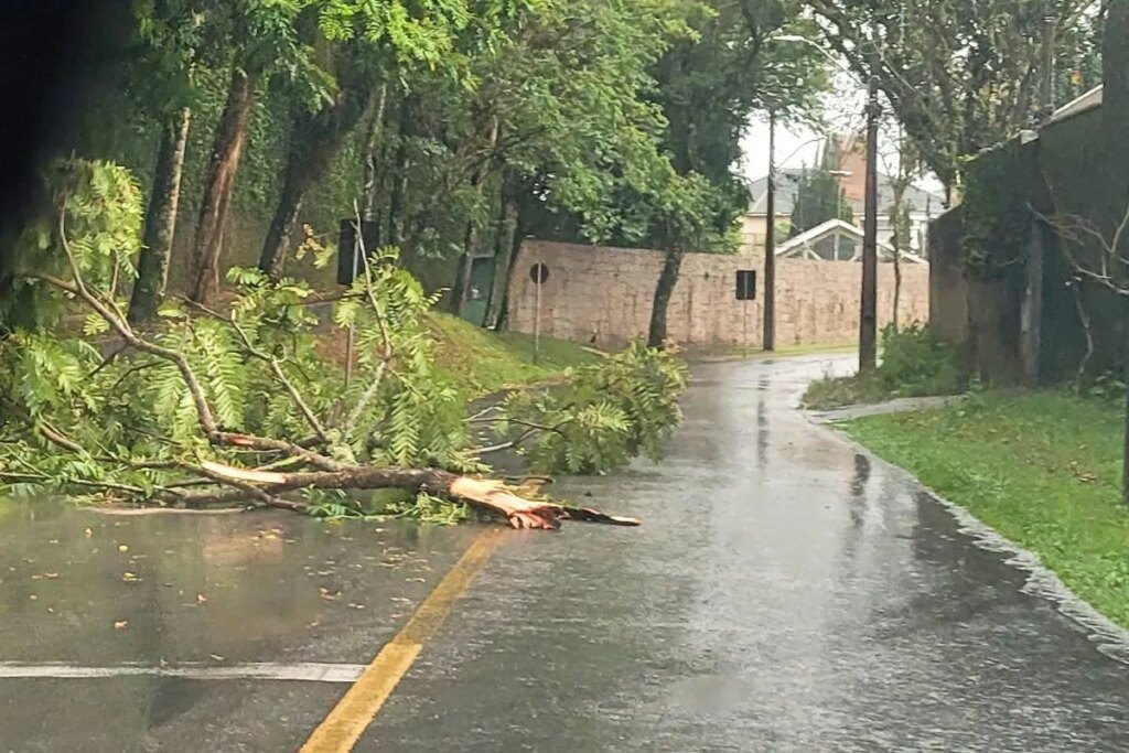 alerta de temporal com perigo potencial