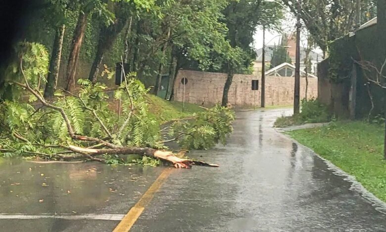 alerta de temporal com perigo potencial