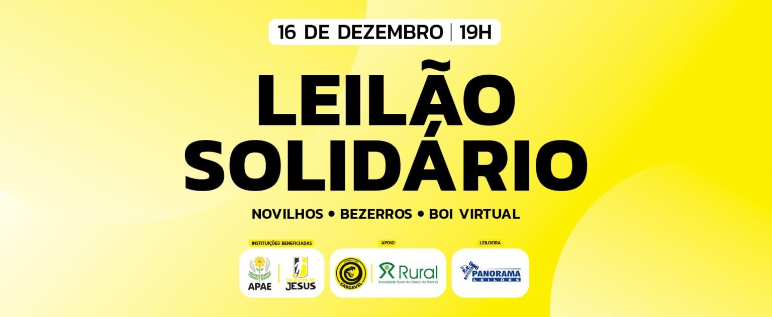Leilão solidário apoia APAE de Cascavel e Talentos de Jesus Leilão Solidário beneficiará APAE de Cascavel e projeto Talentos de Jesus - O Paraná