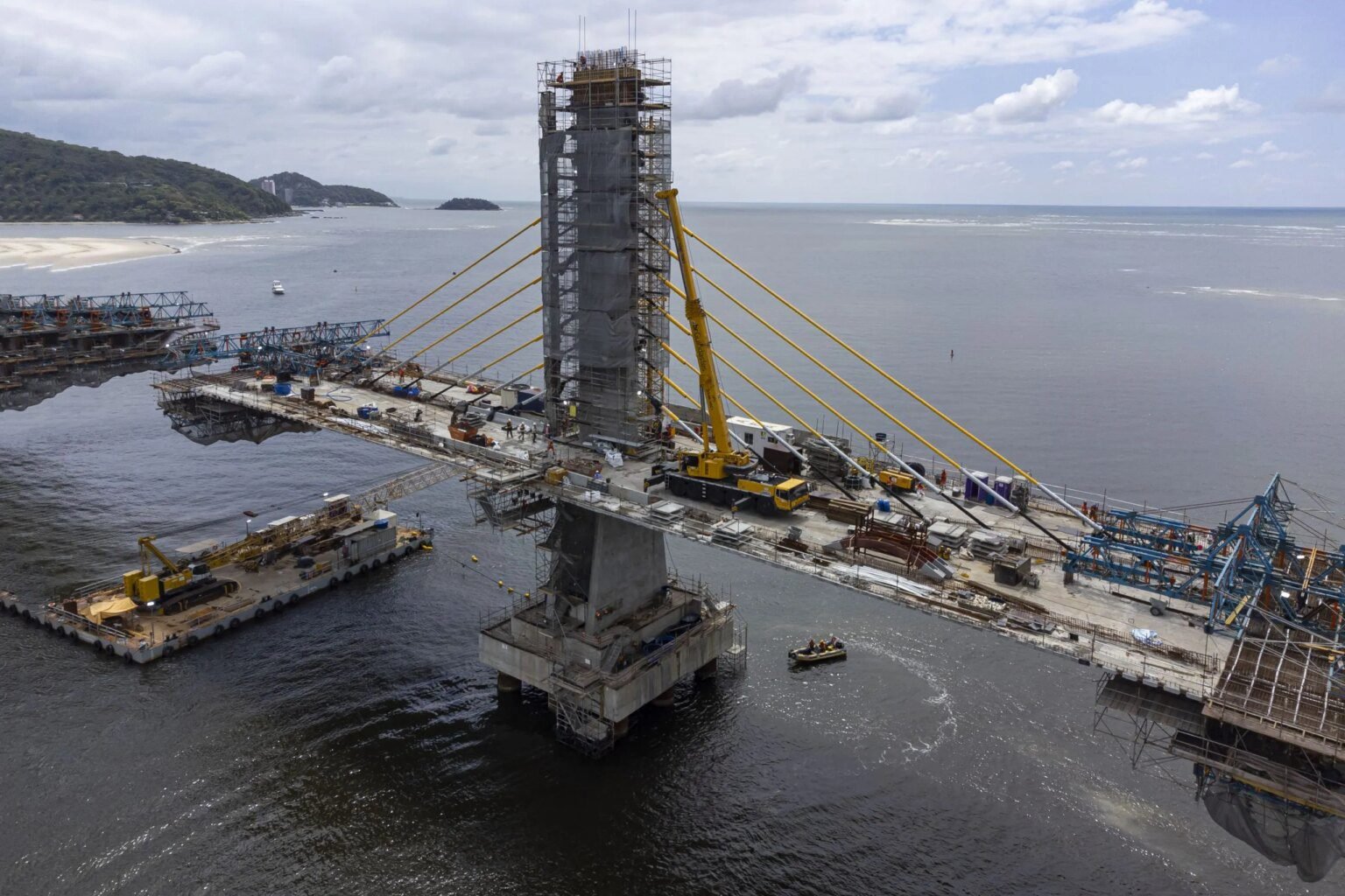 Ponte de Guaratuba chega a 85% de execução e avança Ponte de Guaratuba atinge 85% de execução e avança em todas as frentes
