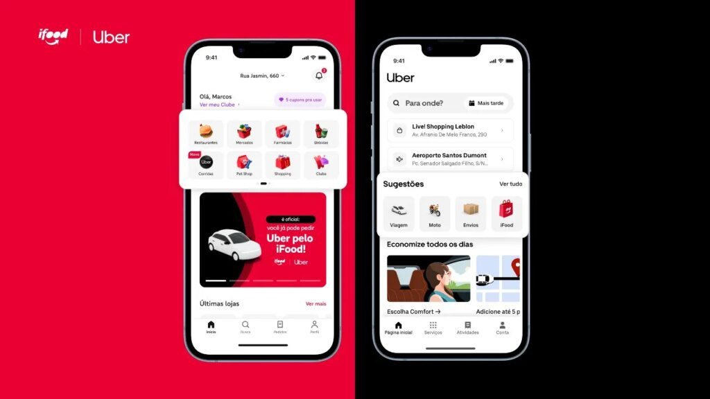 iFood e Uber se unem em parceria inédita disponível em Curitiba